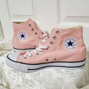 peach high top converse